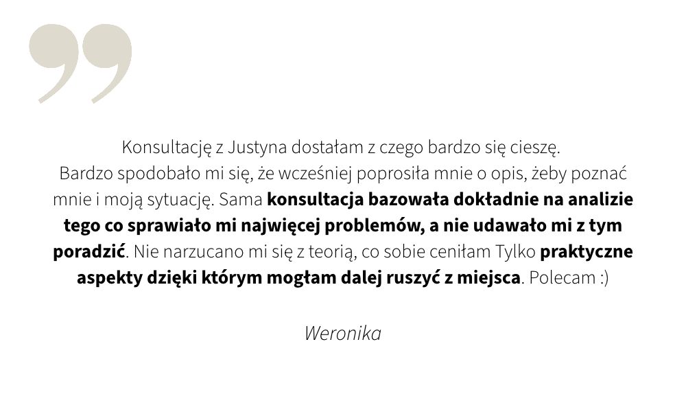 opinia Weronika konsultacja