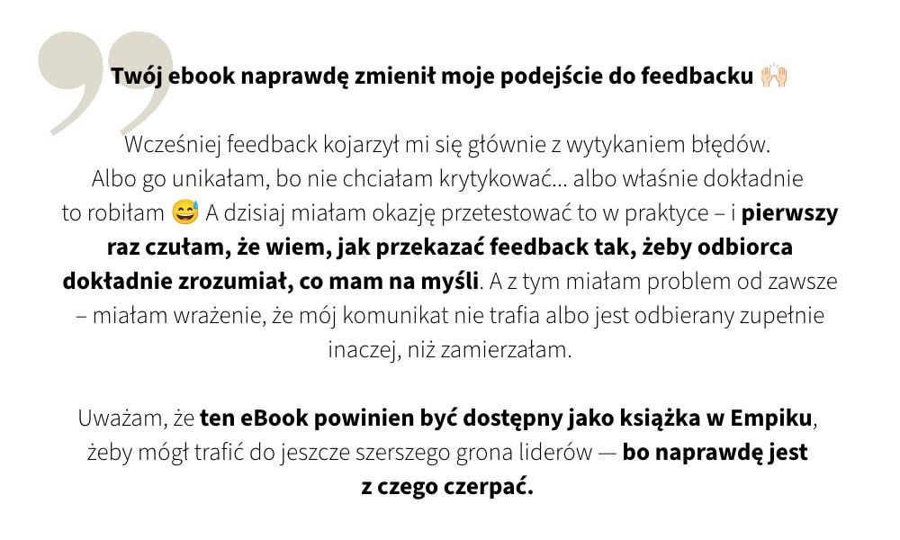 opinia ebook feedback