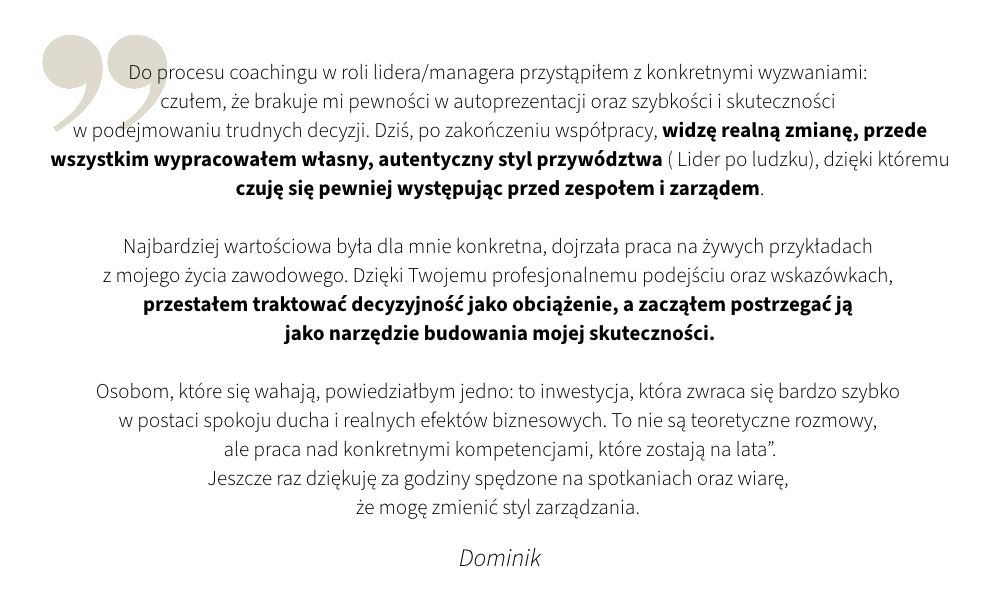 opiniaDominik coaching